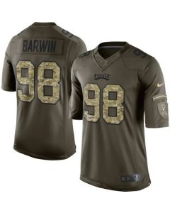 Eagles #98 Connor Barwin Green Youth Stitched NFL Limited Salute to Service Jersey