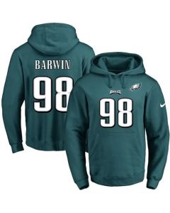 Eagles #98 Connor Barwin Midnight Green Name & Number Pullover NFL Hoodie