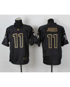 Falcons #11 Julio Jones Black Gold No. Fashion Men's Stitched NFL Elite Jersey