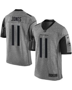Falcons #11 Julio Jones Gray Men's Stitched NFL Limited Gridiron Gray Jersey