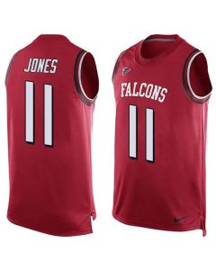 Falcons #11 Julio Jones Red Team Color Men's Stitched NFL Limited Tank Top Jersey