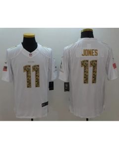 Falcons #11 Julio Jones White Men's Stitched NFL Limited Salute to Service Jersey