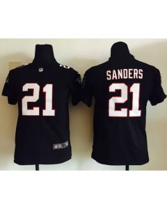 Falcons #21 Deion Sanders Black Alternate Youth Stitched NFL Elite Jersey