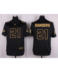 Falcons #21 Deion Sanders Black Men's Stitched NFL Elite Pro Line Gold Collection Jersey