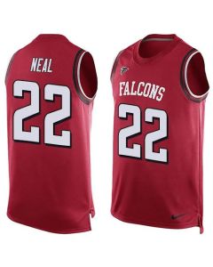 Falcons #22 Keanu Neal Red Team Color Men's Stitched NFL Limited Tank Top Jersey