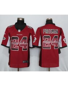 Falcons #24 Devonta Freeman Red Team Color Men's Stitched NFL Limited Strobe Jersey