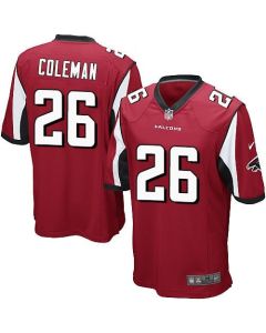 Falcons #26 Tevin Coleman Red Team Color Youth Stitched NFL Elite Jersey
