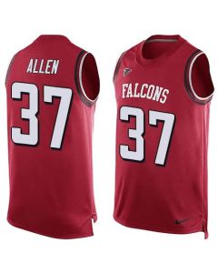 Falcons #37 Ricardo Allen Red Team Color Men's Stitched NFL Limited Tank Top Jersey