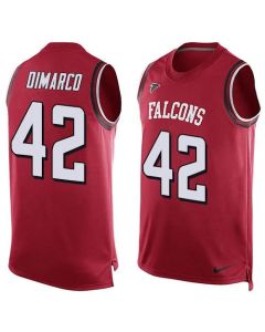 Falcons #42 Patrick DiMarco Red Team Color Men's Stitched NFL Limited Tank Top Jersey