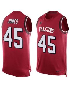 Falcons #45 Deion Jones Red Team Color Men's Stitched NFL Limited Tank Top Jersey
