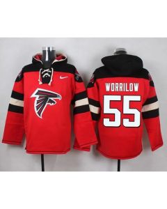 Falcons #55 Paul Worrilow Red Player Pullover NFL Hoodie