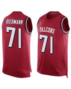 Falcons #71 Kroy Biermann Red Team Color Men's Stitched NFL Limited Tank Top Jersey