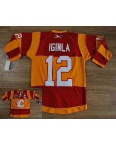 Flames #12 Jarome Iginla Red/Orange 2011 Winter Classic Stitched Youth NHL Jersey