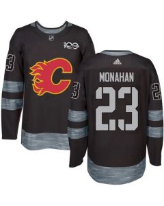 Flames #23 Sean Monahan Black 1917-2017 100th Anniversary Stitched NHL Jersey