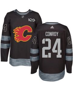 Flames #24 Craig Conroy Black 1917-2017 100th Anniversary Stitched NHL Jersey