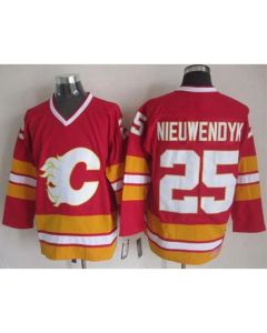 Flames #25 Joe Nieuwendyk Red CCM Throwback Stitched NHL Jersey
