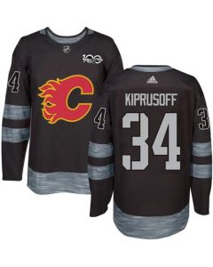 Flames #34 Miikka Kiprusoff Black 1917-2017 100th Anniversary Stitched NHL Jersey