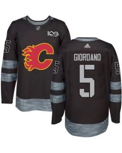 Flames #5 Mark Giordano Black 1917-2017 100th Anniversary Stitched NHL Jersey