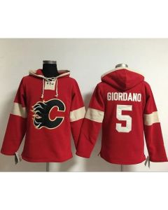 Flames #5 Mark Giordano Red Pullover NHL Hoodie