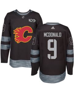 Flames #9 Lanny McDonald Black 1917-2017 100th Anniversary Stitched NHL Jersey