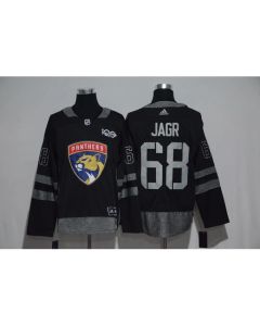 Florida Panthers #68 Jaromir Jagr Black Men's 1917-2017 100th Anniversary Stitched NHL Jersey