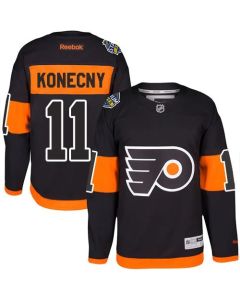 Flyers #11 Travis Konecny Black 2017 Stadium Series Stitched Youth NHL Jersey