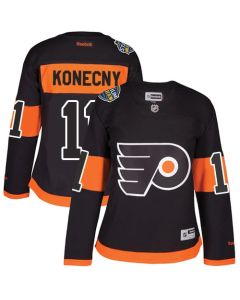 Flyers #11 Travis Konecny Black 2017 Stadium Series Women's Stitched NHL Jersey