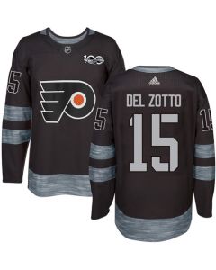 Flyers #15 Michael Del Zotto Black 1917-2017 100th Anniversary Stitched NHL Jersey