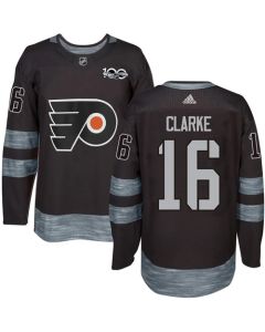 Flyers #16 Bobby Clarke Black 1917-2017 100th Anniversary Stitched NHL Jersey