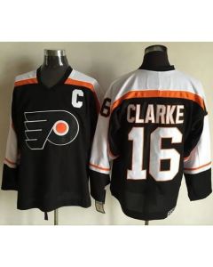 Flyers #16 Bobby Clarke Black CCM Throwback Stitched NHL Jersey