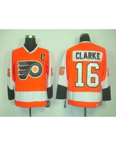 Flyers #16 Clarke Orange CCM Throwback Stitched NHL Jersey
