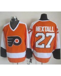 Flyers #27 Ron Hextall Orange/White CCM Throwback Stitched NHL Jersey