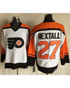 Flyers #27 Ron Hextall White/Black CCM Throwback Stitched NHL Jersey