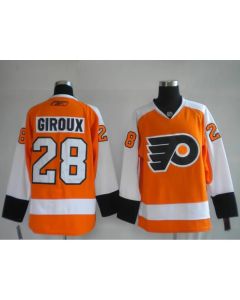 Flyers #28 Claude Giroux Orange Stitched Youth NHL Jersey
