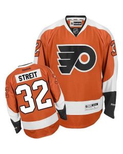 Flyers #32 Mark Streit Orange Home Stitched NHL Jersey