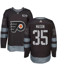 Flyers #35 Steve Mason Black 1917-2017 100th Anniversary Stitched NHL Jersey