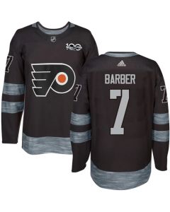 Flyers #7 Bill Barber Black 1917-2017 100th Anniversary Stitched NHL Jersey
