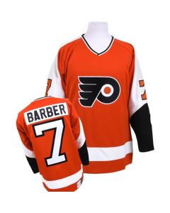 Flyers #7 Bill Barber Orange CCM Throwback Stitched NHL Jersey