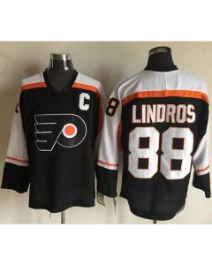 Flyers #88 Eric Lindros Black CCM Throwback Stitched NHL Jersey