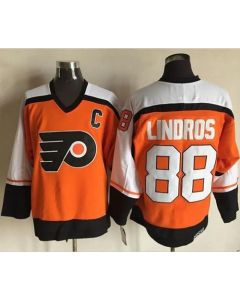 Flyers #88 Eric Lindros Orange CCM Throwback Stitched NHL Jersey