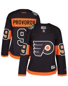 Flyers #9 Ivan Provorov Black 2017 Stadium Series Women's Stitched NHL Jersey