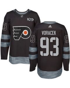 Flyers #93 Jakub Voracek Black 1917-2017 100th Anniversary Stitched NHL Jersey