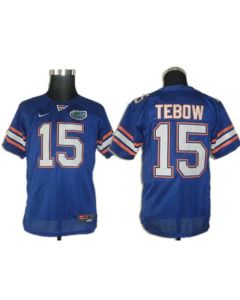 Gators #15 Tim Tebow Blue Stitched Youth NCAA Jersey