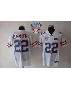 Gators #22 E.Smith White Allstate Sugar Bowl Stitched NCAA Jersey