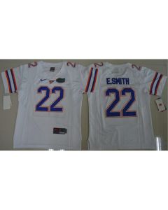 Gators #22 Emmitt Smith White Stitched Youth NCAA Jersey