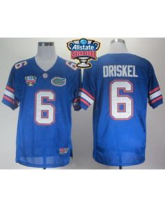Gators #6 Jeff Driskel Blue Allstate Sugar Bowl Stitched NCAA Jersey