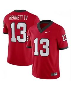 Georgia Bulldogs #13 Stetson Bennett Red Football Stitched Game Jersey
