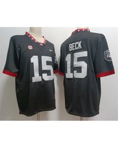 Georgia Bulldogs #15 Carson Beck Black Stitched Jersey