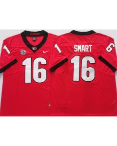 Georgia Bulldogs #16 Smart Red Stitched Jersey