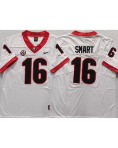 Georgia Bulldogs #16 Smart White Stitched Jersey